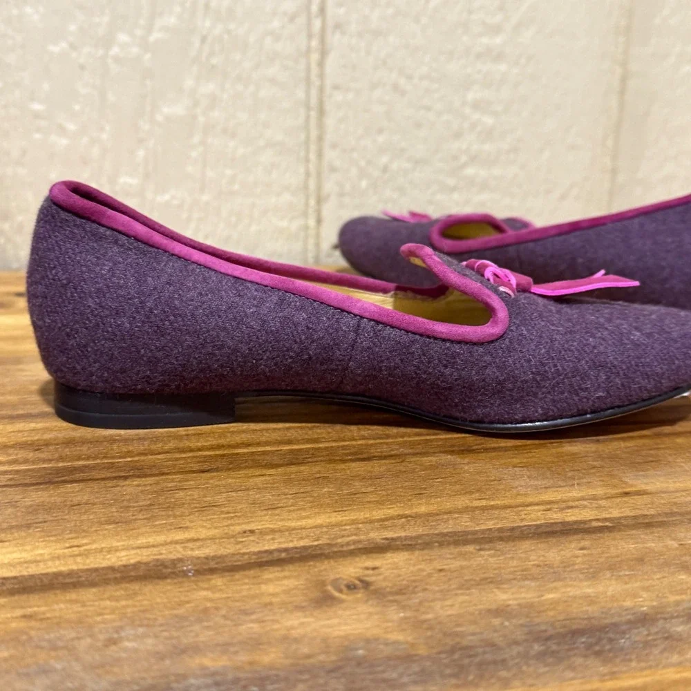 Cole Haan Sabrina Tassle Women's Purple Loafers with Pink Trim Size 5‎ - Picture 5 of 9